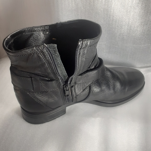 Ankle Boot, Moto Boot, Biker boot, 100% LEATHER inside and out Low heel Full Zip - Picture 6 of 11